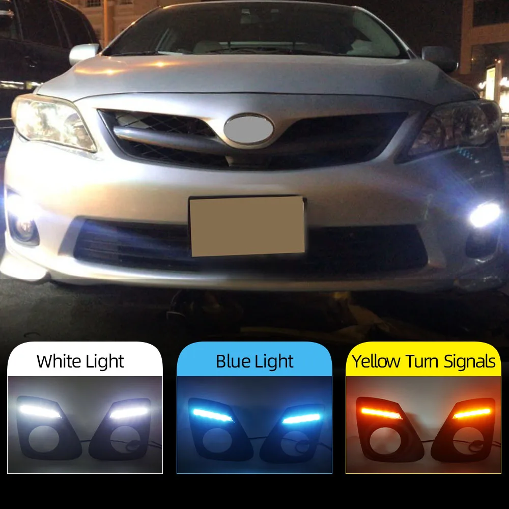 Car Flashing 1pair For Toyota Corolla 2011 2012 2013 Daylight Car Led