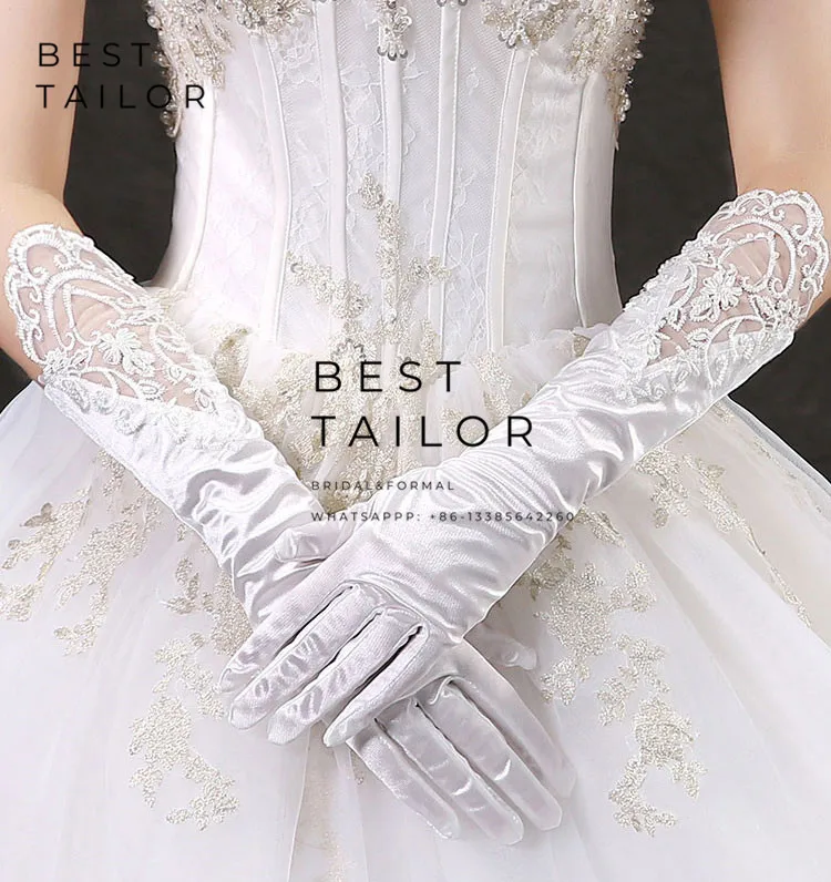 Style 7 Для более ширококого выбора! Длинные свадебные перчатки для невесты без пальцев, белое торжественное платье с манжетами, свадебные аксессуары, Mariage gant mariage femme - Цвет: Style 7