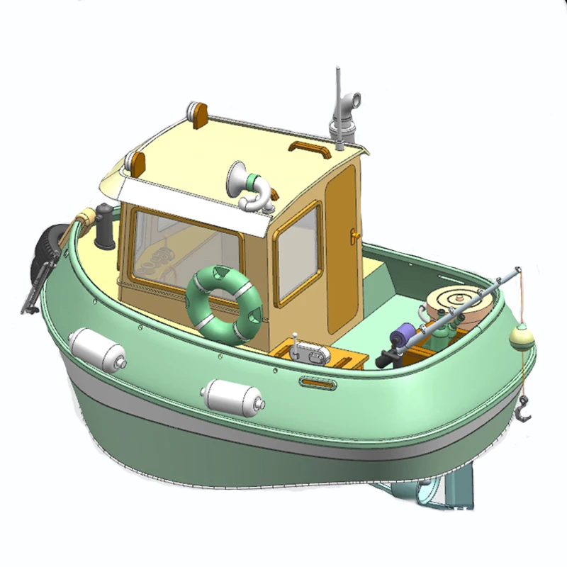 1/18 Xiaomeng Tug M4 Tugboat Hand-assembled Remote Control Boat Model Kit