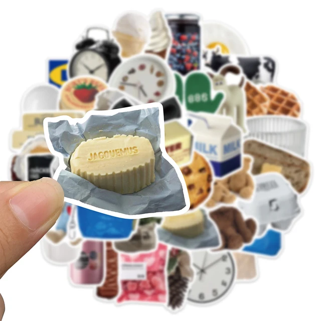 10/30/50pcs Ins Style Cute Stickers Cartoon Milk Food Decals DIY Fridge Phone Suitcase Laptop Notebook Car Wall Sticker Kids Toy 3