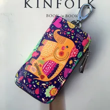 Porte Cle, ПУ, унисекс, автомобильный держатель для ключей,,, кожа, окрашенная, мини сумка, милый, на молнии, с принтом, художественный, каракули, ручная роспись, кошелек