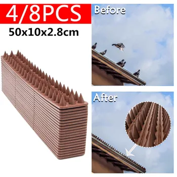 

4/8pcs Large Security Cat Anti theft Fencing Anti Bird Thorn Fence Wall Spikes Practical Garden Repellent Protection 20x10x2.8cm