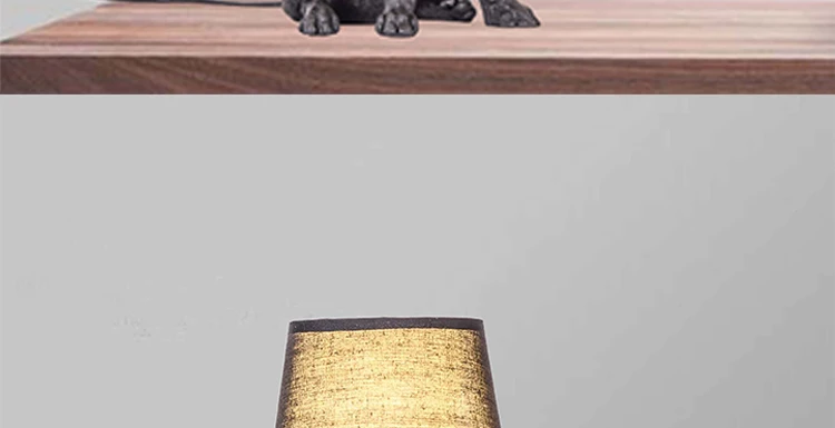 Современный скандинавский щенок Светодиодный Настольные лампы животные спальня прикроватная лампа гостиная Смола собака Декор для дома Настольный светильник для кабинета светильник ing