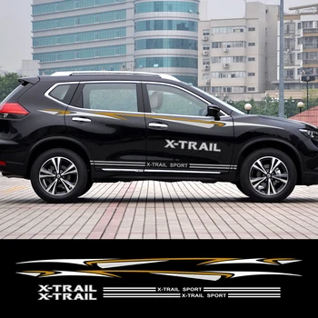 

1Set Funny Car Door Side Skirt Reflective Vinyl Stickers For Nissan X-Trail Auto Body Decor Car Stickers And Decals Accessories