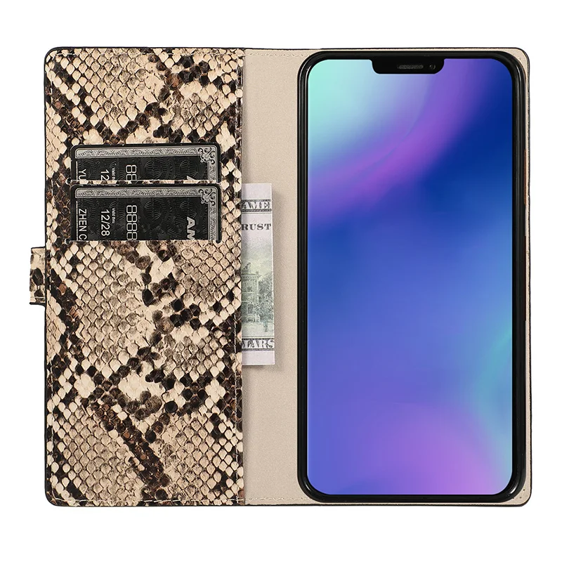 Чехол-бумажник на застежке-молнии из змеиной кожи для Iphone 11 Pro Max, чехол из искусственной кожи для Iphone 11 Max samsung S8 S9 Plus Etui