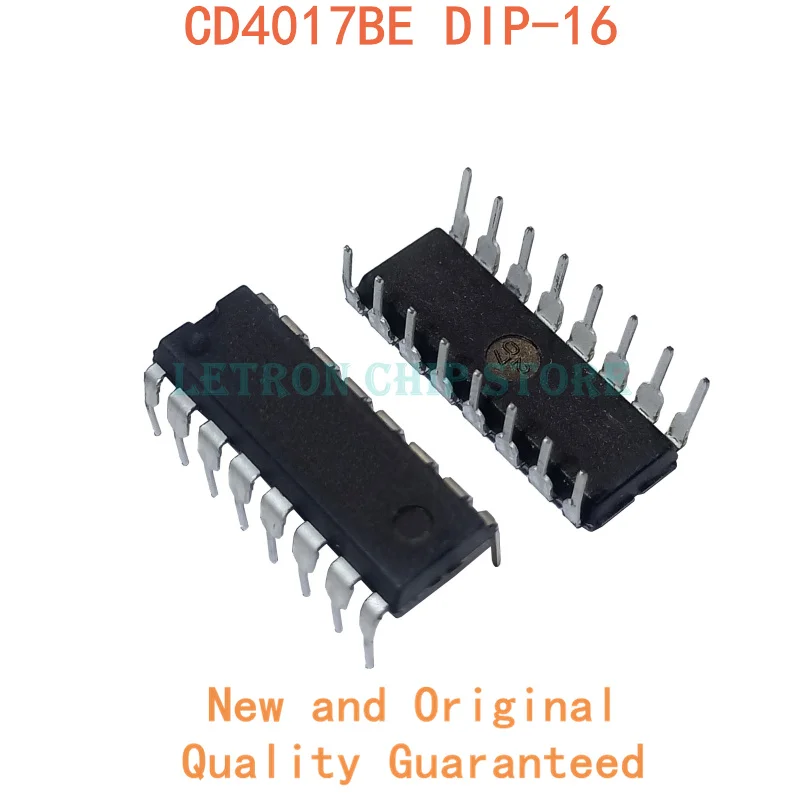 Набор микросхем CD4017BE DIP16 CD4017 CD4017B DIP-16 HEF4017BP TC4017BP CD4017CN HD14017BP 4017 Новый и оригинальный
