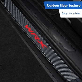 

4 PCS /Set Car door Sill Protector for Subaru WRX 2015 Carbon Fiber Stickers Car Accessories Interior