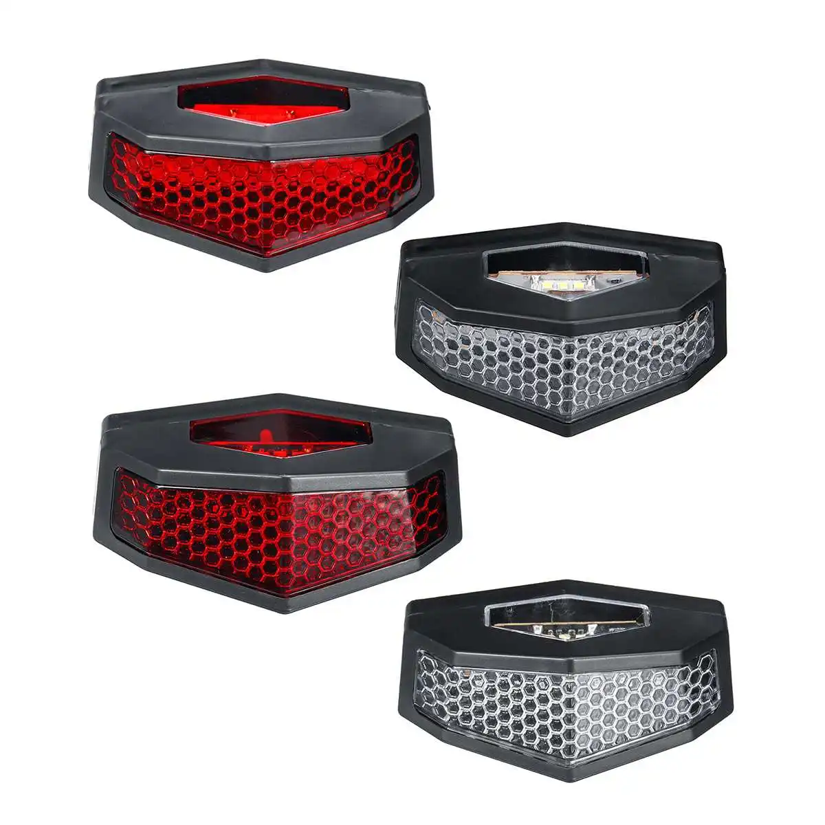 

12V LED Motorcycle Lights Brake StopTail Light Rear Fender License Plate Edge Red LED Brake Tail light