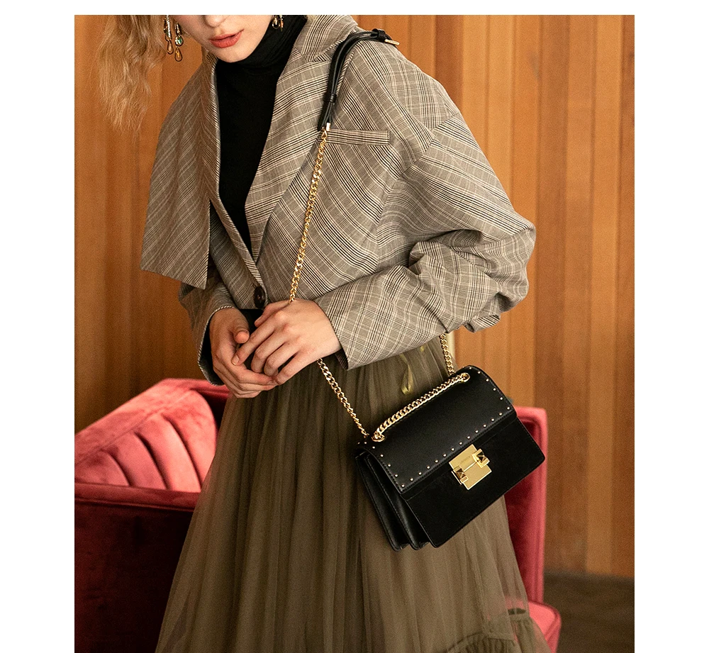 LAFESTIN Новая модная осенняя и зимняя сумка на плечо с цепочкой, сумка-мессенджер, Брендовые женские сумки
