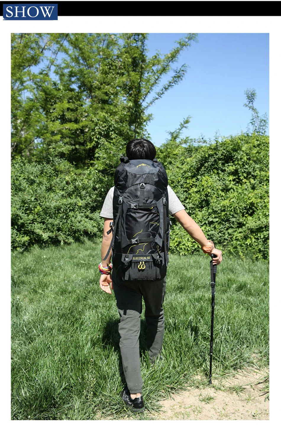 Hot 60L Outdoor Backpack Men Women Camping Hiking Sport Bag Waterproof Mountaining Trekking Climbing Cycling Travel Bag Rucksack