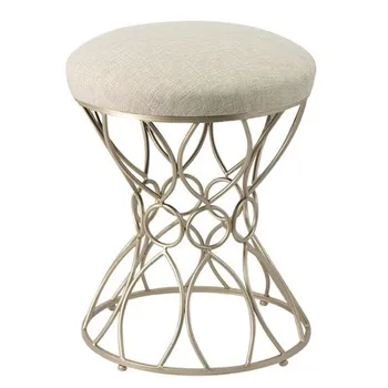

Simple Modern Makeup Chair Princess Wrought Iron Dressing Stool Beauty Massager Stool Nail Chair Nordic Dressing Table Pouf