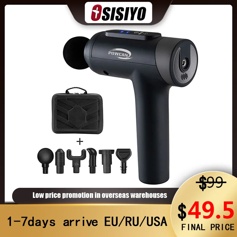 OSISIYO 07 Massages Gun Fascia Gun Neck Massager Vibration Fitness Equipment Noise Reduction Design Electric Relax Muscle