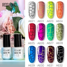 ROSALIND Gel de fissure vernis à ongles de vernis à ongles hybride craquelé couleur Base ensemble de manucure pour UV Led Semi Permanent Base couche de finition