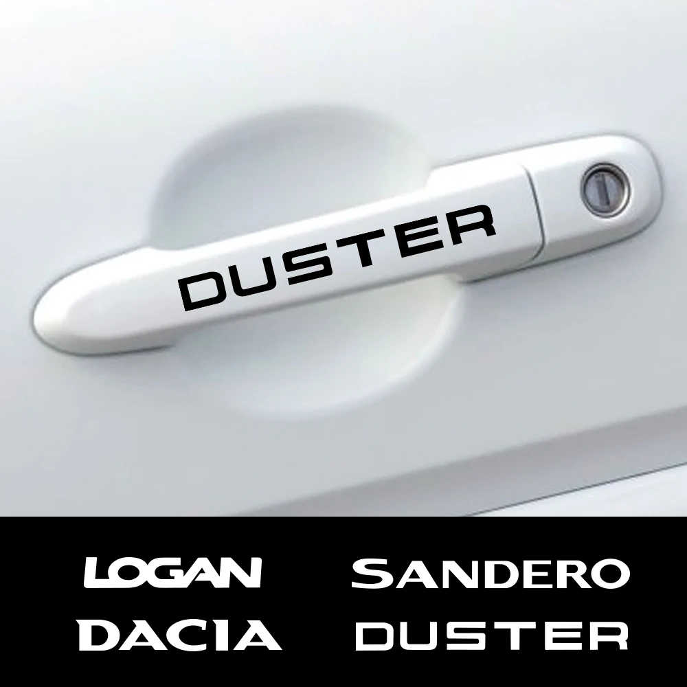 4 шт. Авто дверные ручки наклейки для Renault Dacia Duster Logan Sandero Светоотражающие