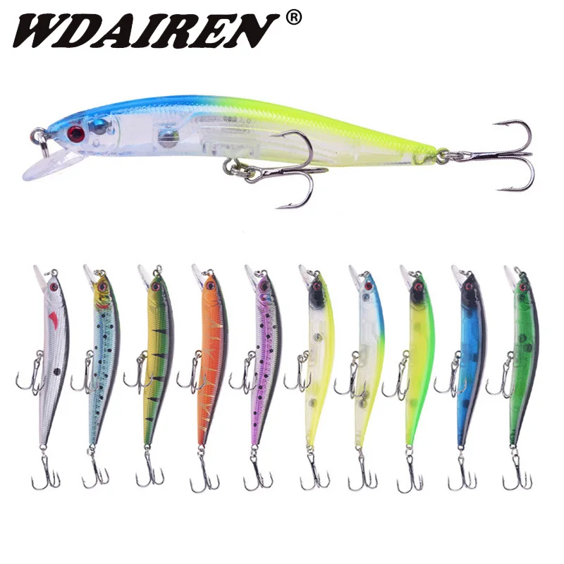 1 шт. 10 см 8g лазер Пластик Minnow приманки для ловли рыбы плавающий воблер Crankbait