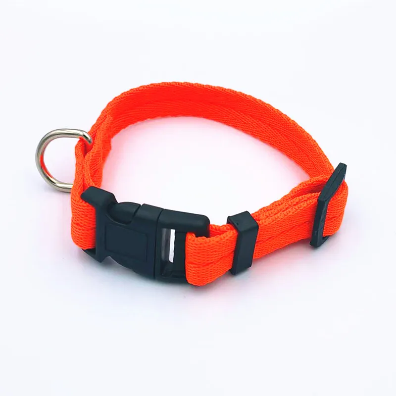 Adjustable 7 colors nylon dog collar pet collar dog cat collar pet supplies hot sale