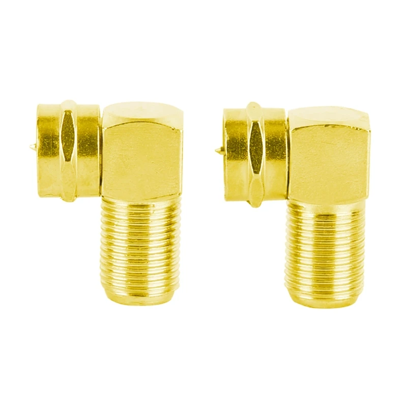 A9LC 90 Degree Coaxial Connector 2-Pack - F Type Right Angle Male to Female RF Coax Adapter for Satellite Receiver Description Image.This Product Can Be Found With The Tag Names Coaxial connector, Computer Cables Connecting, Computer Peripherals, PC Hardware Cables Adapters