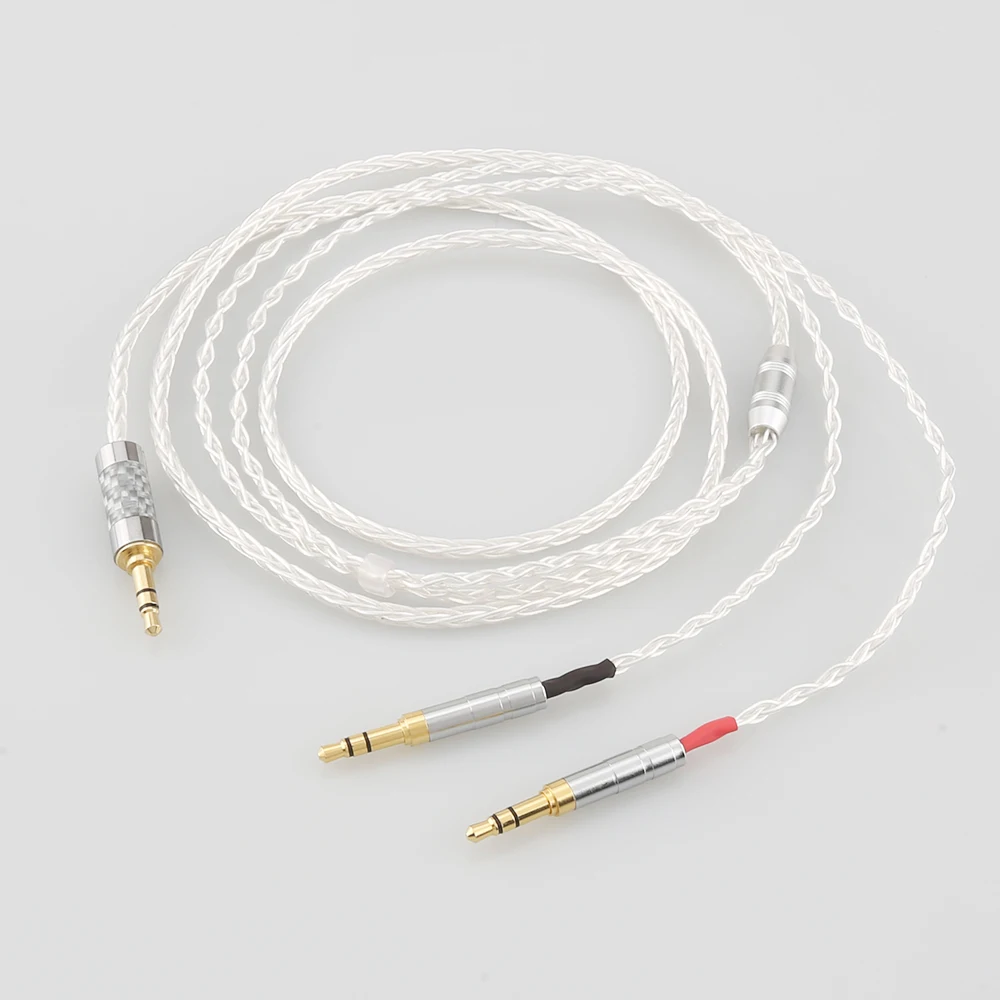 Silver Plated Earphone Cable High Quality Headphone Extension Cords