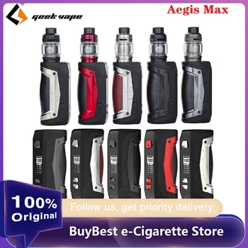 

Original Geekvape Aegis Max 100W 21700 Kit with 5ml Zeus Atomizer & Zeus Mesh Coil 100w MAX Output E-cig Vape Kit vs Drag X/Gen