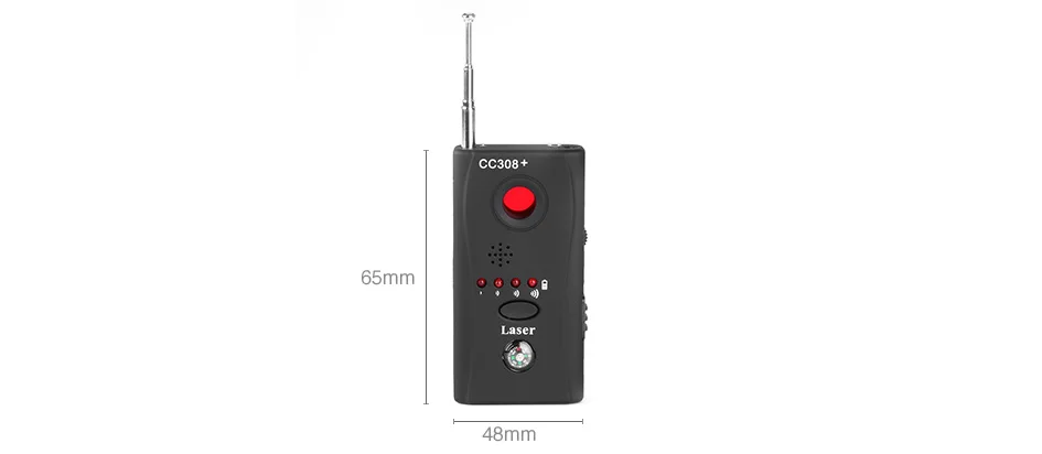 Full Range Anti- Spy Bug Detector CC308+ Mini Wireless Camera Hidden Signal GSM WiFi Bug Detector Probe Monitor Anti SPY