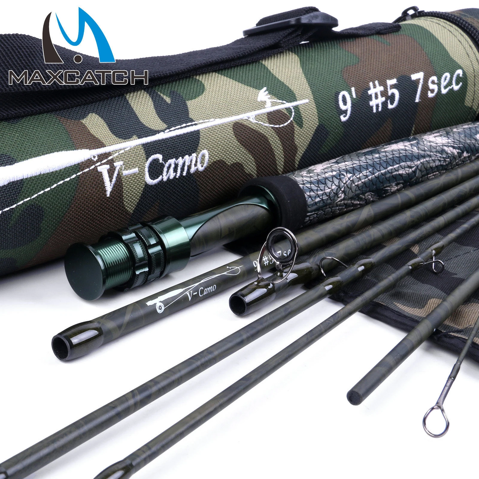 Maximum capture voyage 4/7 Section mouche canne à pêche IM10/36T SK fibre de carbone Action rapide 9FT 5WT mouche tige avec Cordura tige Tube