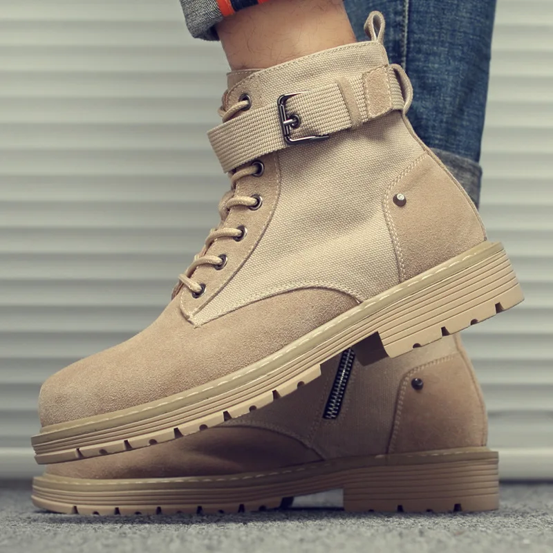 

Autumn And Winter New Style 2019 Versatile Desert Combat Boots American Leisure Trend Men Workwear Martin Boots Hight-top Men's