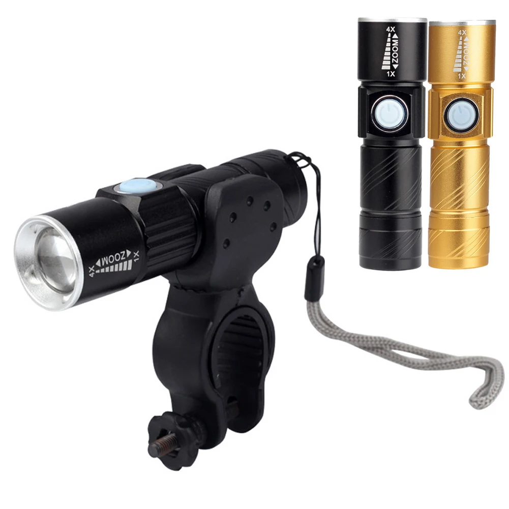 Велосипедный велосипедный светильник 2000 люмен USB Перезаряжаемый велосипедный передний светильник MTB велосипедный светильник с зумом вспышка светильник водонепроницаемый Встроенный аккумулятор
