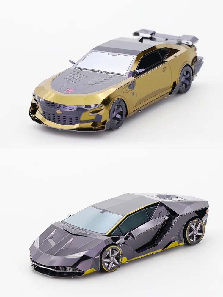 Металлическая Сборная модель трансформирующийся Автобот DIY творческая детская головоломка
