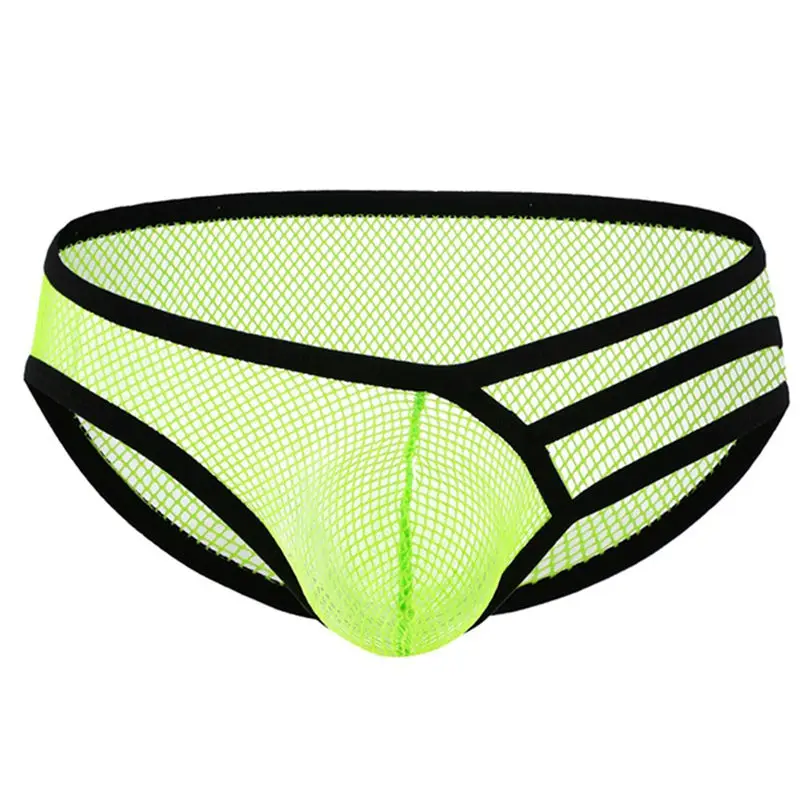 Men's Sexy Solid Color Net Speed Opening Super Thin Breathable Men Underwear 3D03 (16)