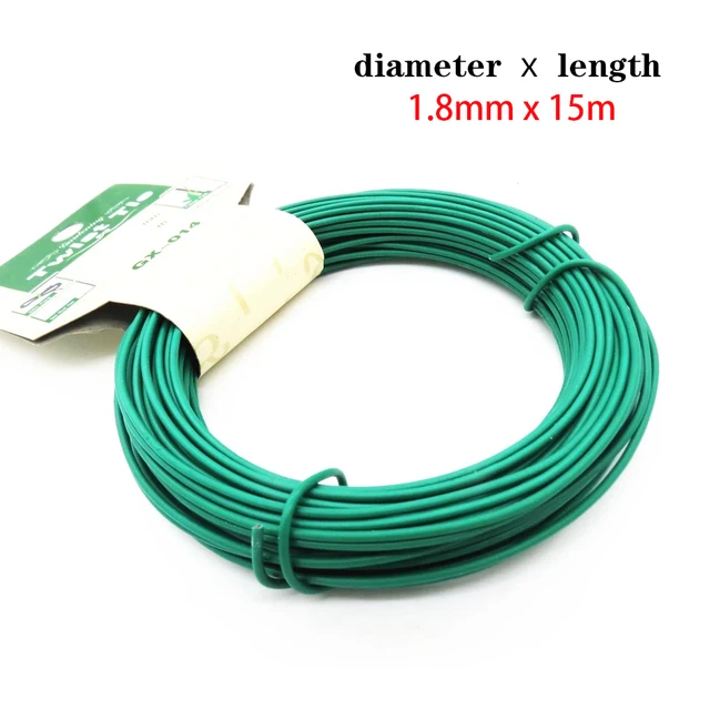 1 Darab 12/15 M Plant Twist Tie Zöld Műanyag Bevonatkábelkötegek Kertészkedéshez És Kültéri Használathoz Csavaró Kerti Kellékek - Image 3