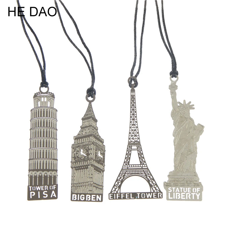 London Elizabeth Eiffel Tower Statue Of Liberty Metal Book Markers