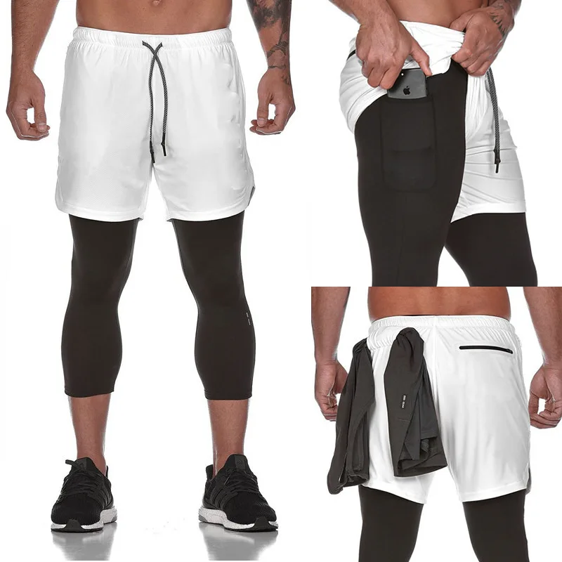 

Muscle Brothers Men's Sports Pants Casual Basketball Running Fitness Combo Quick Dry Yoga Shorts