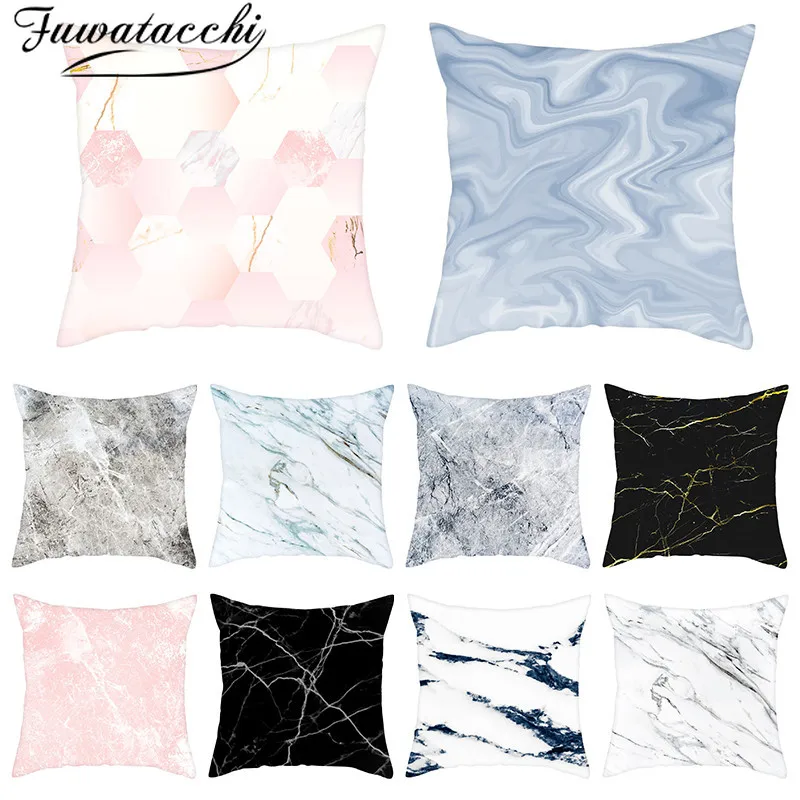 45x45cm Pillow Cover Pillowcase Modern Concise Throw Waist Cushion Cover Decor