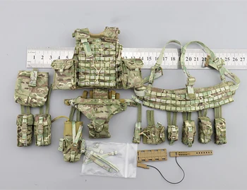 

1/6 Scale Army and Marine Corps Chest Hanging Vest Models with Other Bags for 12''Action Figures Bodies Accessories
