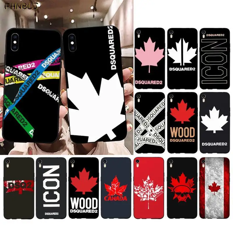 FHNBLJ Italy brand maple leaf dsquared2 Black Soft Phone Case Cover for iPhone 11 pro XS MAX 8 7 6 6S Plus X 5 5S SE 2020 XR FHNBLJ Italy brand maple leaf dsquared2 Black Soft Phone Case Cover for iPhone 11 pro XS MAX 8 7 6 6S Plus X 5 5S SE 2020 XR