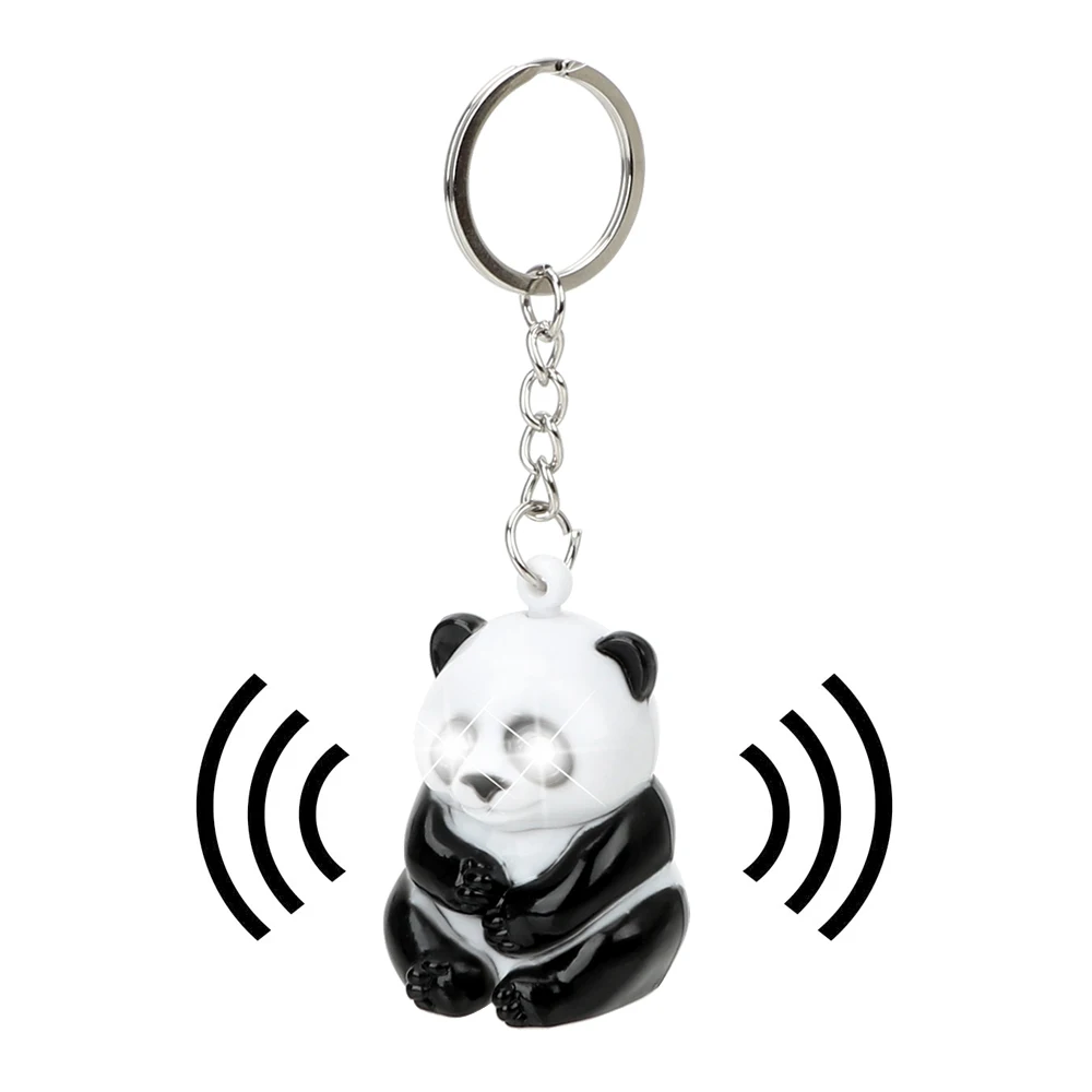 

LEEPEE Accessories Bag Pendant Car-styling Key Chain Car Keychain Cute Panda Key Ring With Flashlight and Sound Creative Keyring