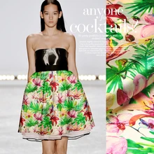 Принт шелковая органза атласная ткань 135 см ширина 14momme