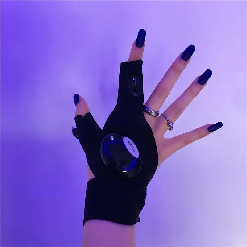 Tanio NiceMix LED pół światło palec rękawice, fajne funkcji, mężczyźni