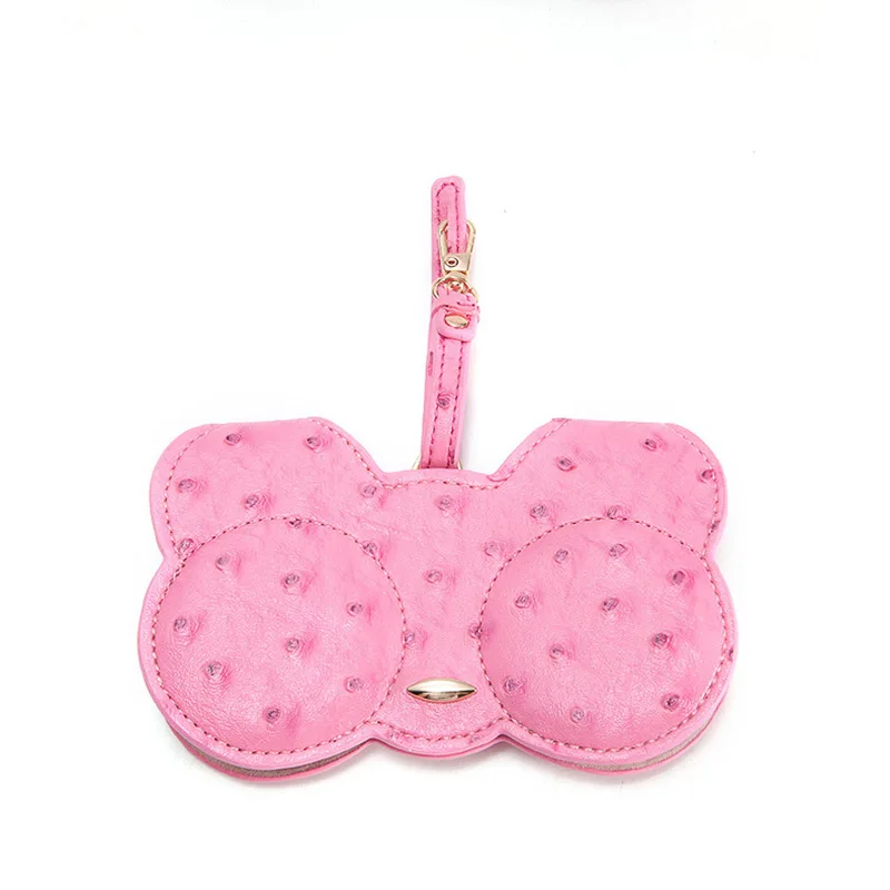 pink 2 Кошачий солнцезащитный глаз очки солнцезащитные очки Чехол Сумки женские из искусственной кожи милый мультфильм дорожная сумка для хранения Защитный чехол Коробка - Цвет: pink 2