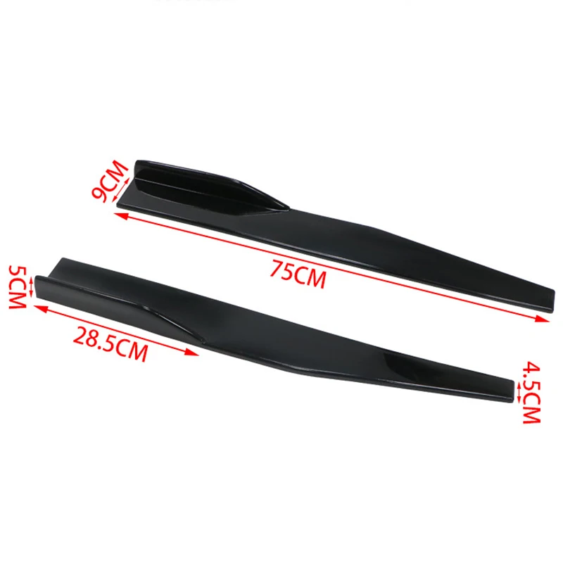 2X 45CM For Renault Megane 2 Duster Clio Honda Civic Fit VW touareg mk7 MK5 Mazda Car Door Side Skirt Bumper Diffuser Spoiler