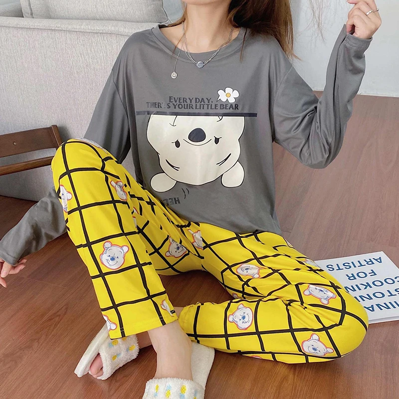 Disney disney женские пижамный комплект из хлопка для девочек с Микки Маусом Минни