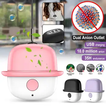 

Air Purifier Ionizer Mini USB Air Cleaner Negative Ion Generator Anion Portable Wearable For PM2.5 Dust Pollen Mite Smoke Ozone