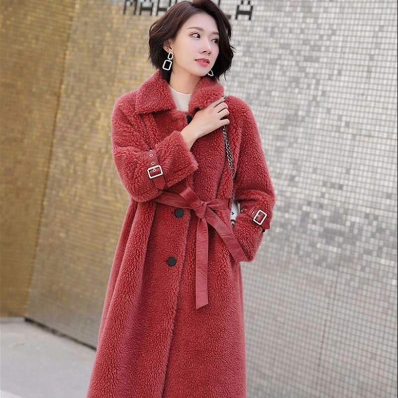 

2020 Autumn Long Winter Coat Woman Faux Fur Coat Women Warm Ladies Fur Teddy Jacket Female Plush Teddy Coat Plus Size Outwear