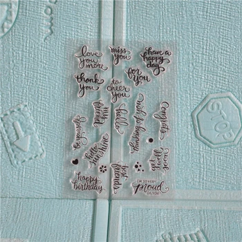 

English Words Transparent Clear Silicone Stamp/Seal for DIY scrapbooking/photo album Decorative clear stamp sheets FXL030