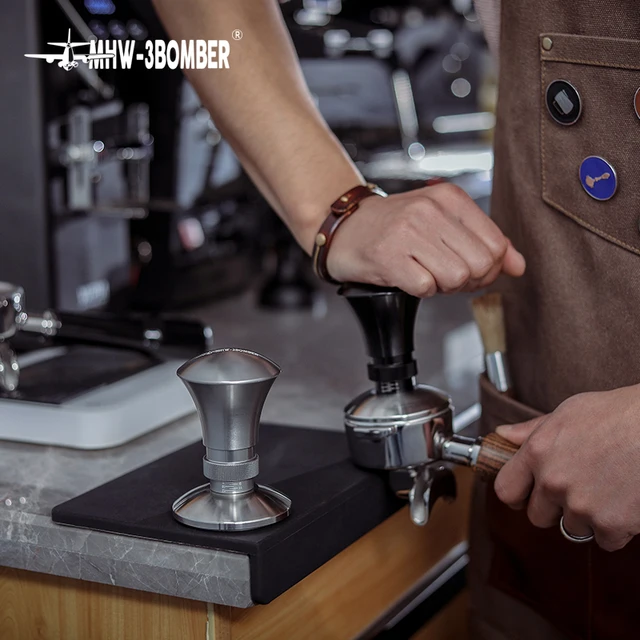 58,35 Mm -Es Eszpresszó -Rozsdamentes Acél Állítható Magasság/Nyomás Kávécsípés Por Kalapács Lapos Alap Barista Szerszámokhoz - Image 2
