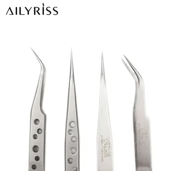

1/2pcs Stainless Steel Tweezers for Eyelash Extensions Anti-static Curved Straight Tip Precision Ultra Precision Tweezers