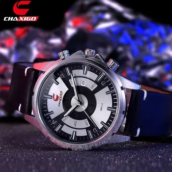 

2020 New Fashion Mens Watches Top Brand Luxury Big Dial Military Quartz Watch Leather Waterproof Sport Watch Men Fashion B3901