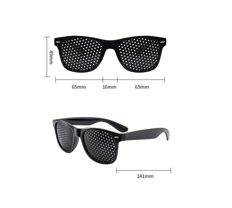 Lunettes anti-myopie avec trous pour hommes et femmes, traitement