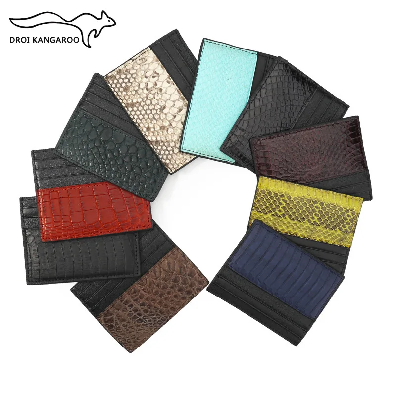 

Wallet Women's Card Bit More Genuine Leather Ultra-Thin Wallet Wallet One-piece Bag Women's Small Crocodile Leather Card Holder
