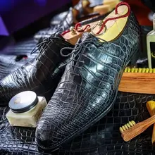 

Black Men Lace Up Fashion Oxford Derby PU Leather Shoes أحذية أكسفورد ديربي ботинки Оксфорда Chaussures Pour Hommes AQ453